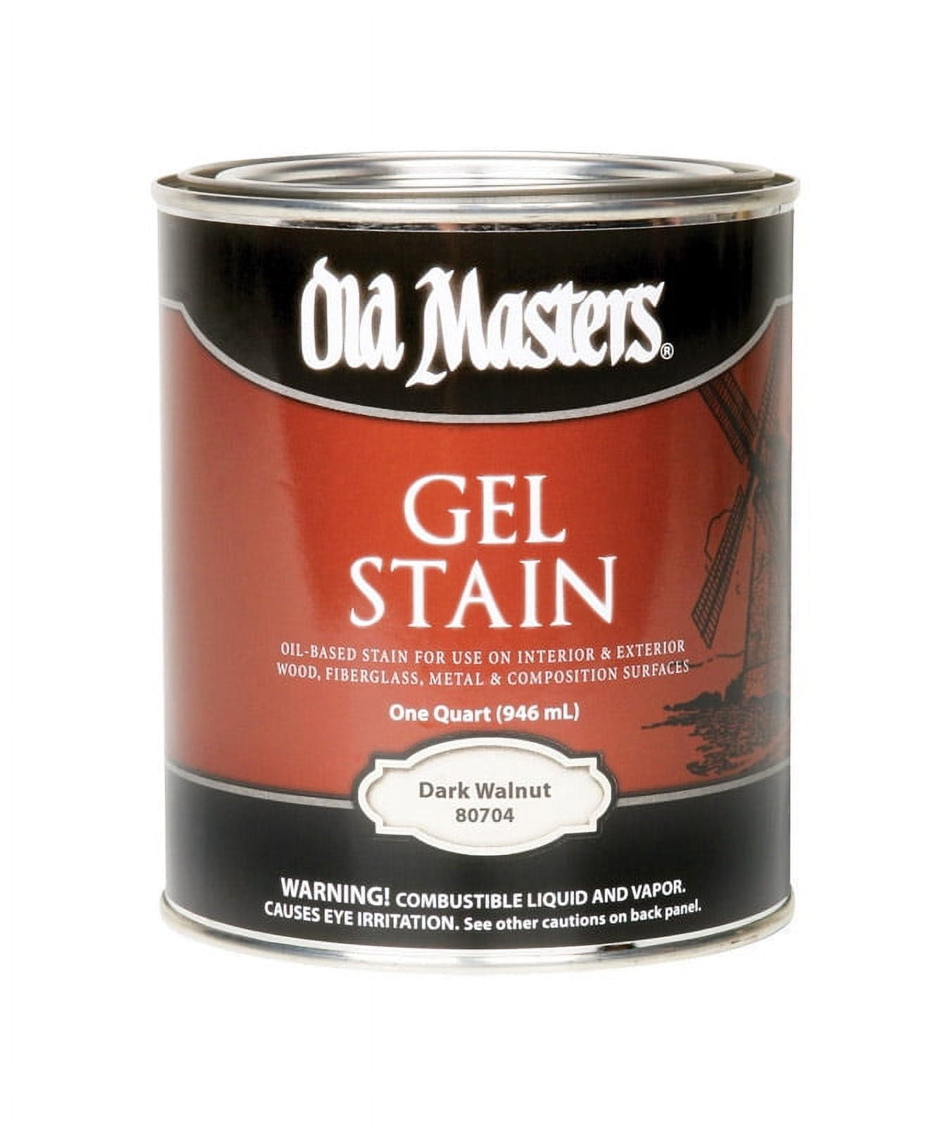 Old Masters 80704 Gel Stain, Dark Walnut, Quart
