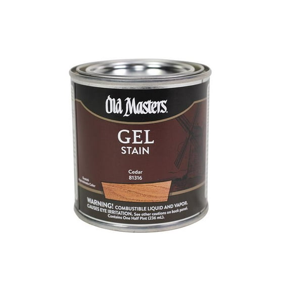 1/2 pt Old Masters 81316 Cedar Gel Stain Oil-Based Stain