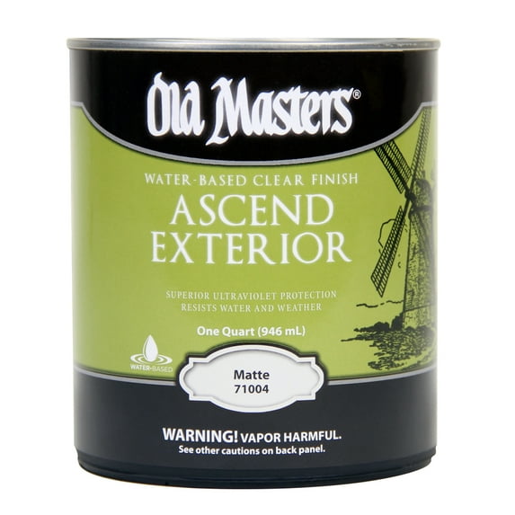 Old Masters Ascend Exterior Matte Clear Water-Based Finish 1 qt
