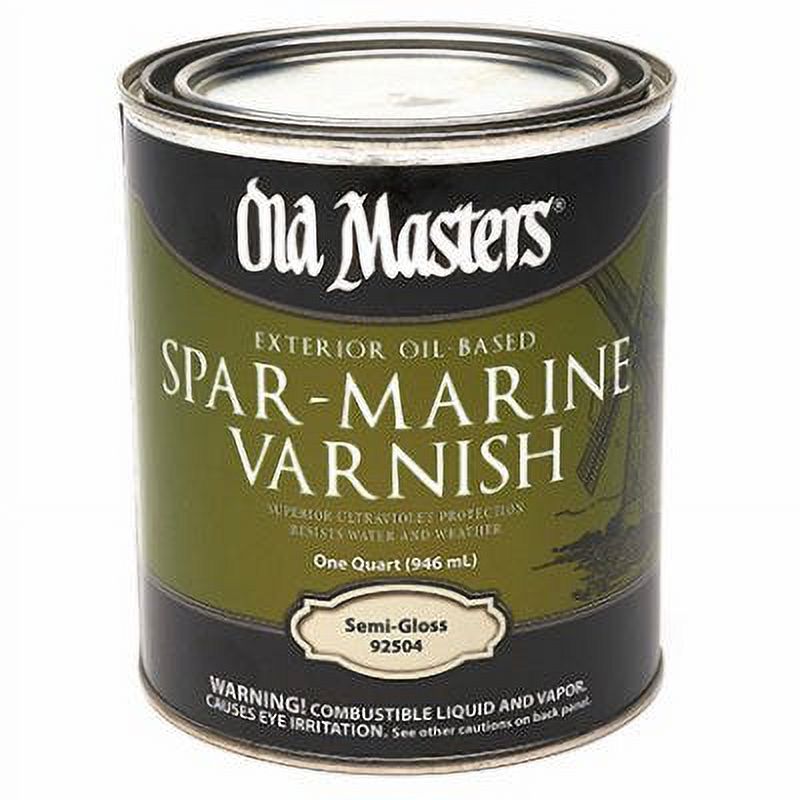 Old Masters Exterior SparMarine Varnish, OilBased, SemiGloss, Clear