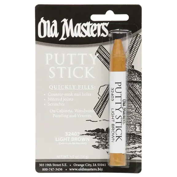 Old Masters 32403 Light Brown Perfect Match Putty Stick