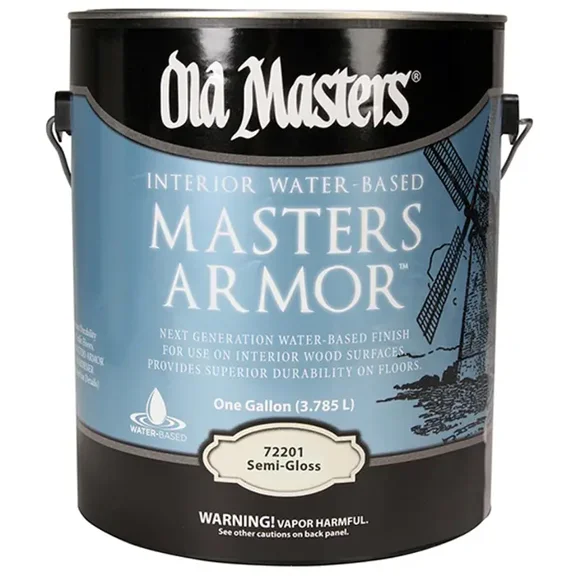 1 gal Old Masters 72201 Clear Masters Armor Interior Water-Based Finish, Semi-Gloss