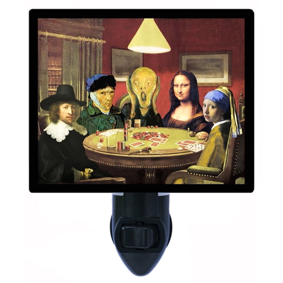 Night Light - A Bold Master. | Old Masters Theme, Includes Free Switchable Insert, 4W Bulb, E12 Base