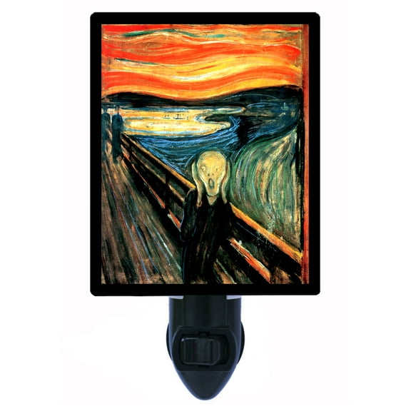 Night Light - The Scream. | Old Masters Theme, Includes Free Switchable Insert, 4W Bulb, E12 Base