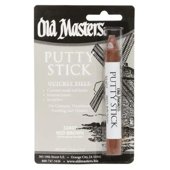 Old Masters 32407 Red Brown Perfect Match Putty Stick