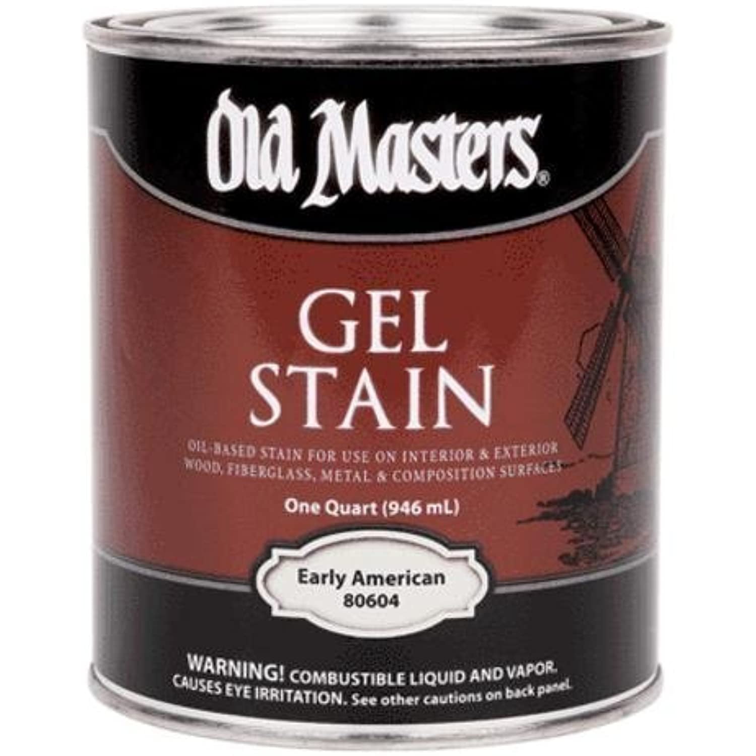 1/2 pt Old Masters 80616 Early American Gel Stain Oil-Based Stain