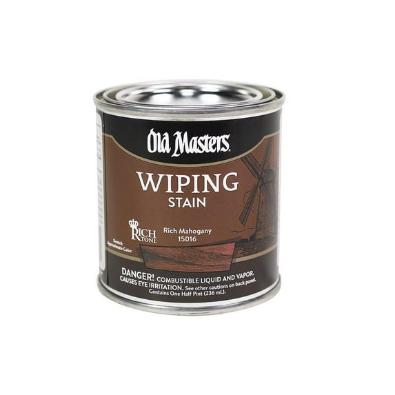 Old Masters Semi-Transparent Oil-Based Wiping Stain Half Pint Size