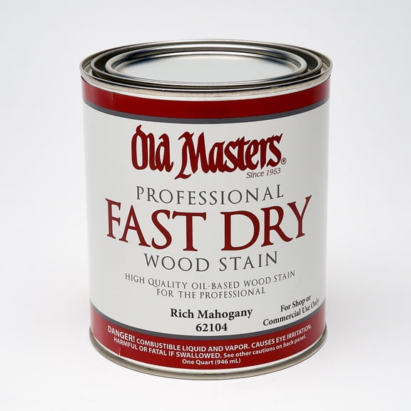 qt Old Masters 62104 Rich Mahogany Fast Dry Stain Interior Oil-Based Wood Stain
