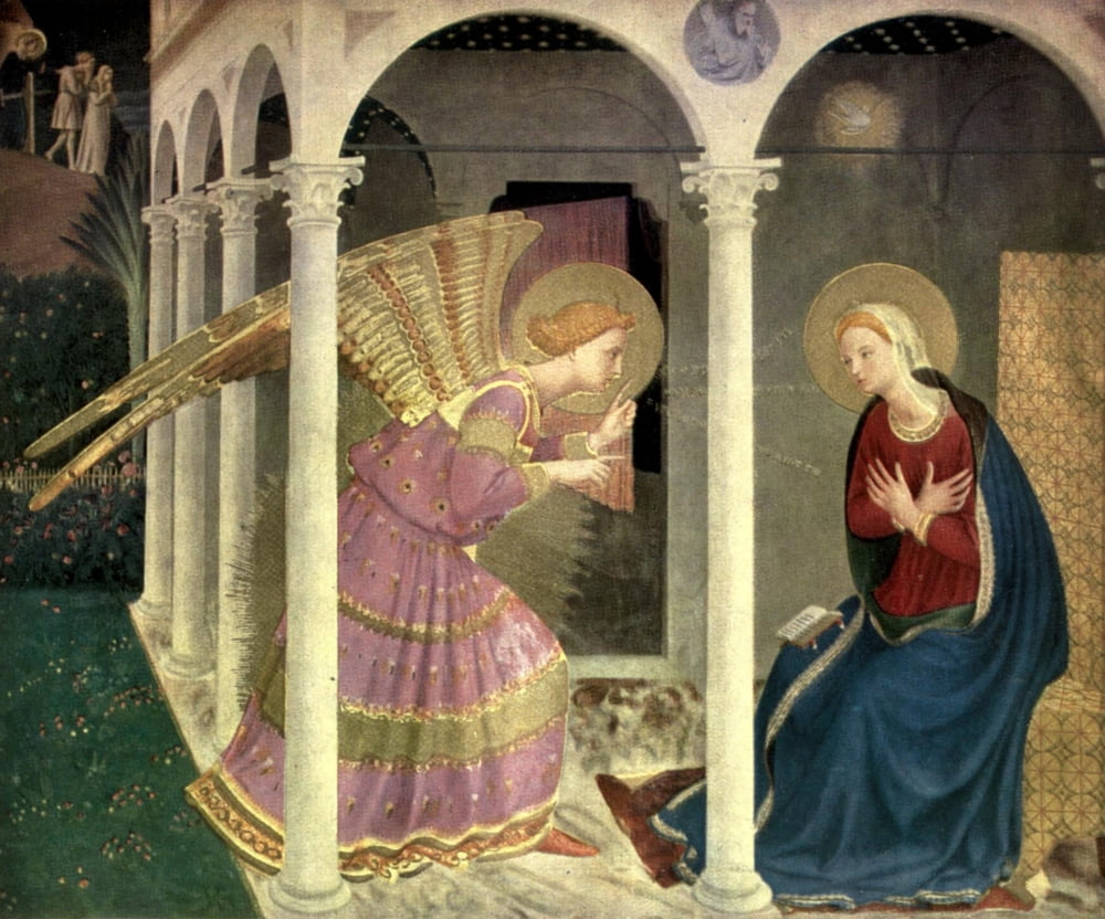 Old Masters The Annunciation Canvas Art - Fra Angelico (18 x 24)