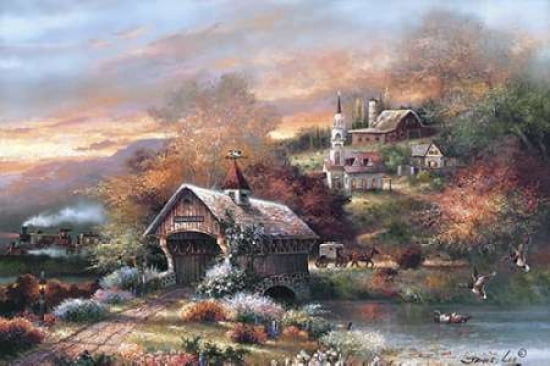 Old Mill Creek Canvas Art - James Lee (24 x 36)