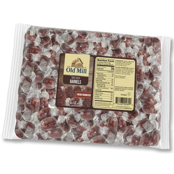 Old Mill Root Beer Barrels Individual Wrapped Candy, 16 oz Bag