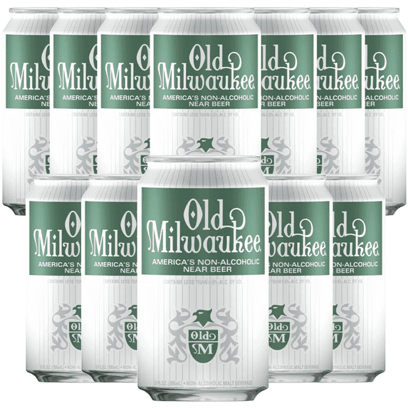 Old Milwaukee 12 Pack Non-Alcoholic Beer | Domestic Non-Alcoholic Malt Beverage | 12 FL OZ Cans