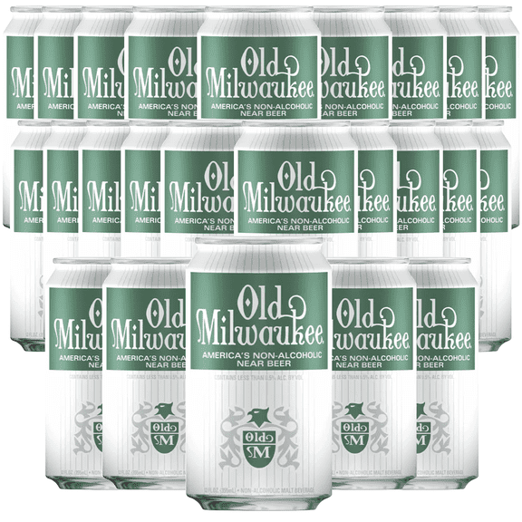 Old Milwaukee 24 Pack Non-Alcoholic Beer | Domestic Non-Alcoholic Malt Beverage | 12 FL OZ Cans