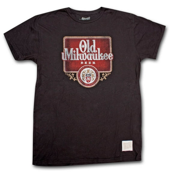 Old Milwaukee Beer Vintage Men's Black T-Shirt-Medium
