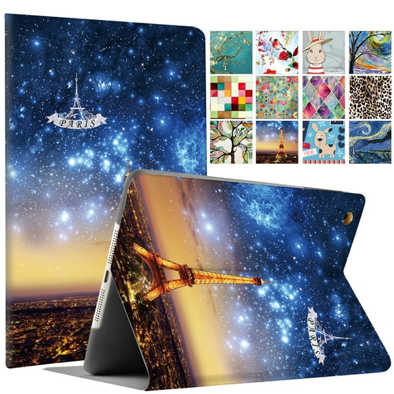 Old Model iPad 4th Gen 9.7" 2012 Folio Cover A1458 A1459 A1460 MD510LL/A MD513LL/A MD514LL/A MD511LL/A MD512LL/A MD515LL/A ME392LL/A ME393LL/A MD522LL/A MD525LL/A ME195LL/A Printed Paris Night