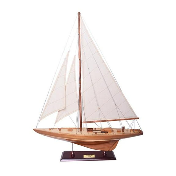 Old Modern Handicrafts Y134 31 in. Rainbow Sailboat Schooner Yacht Model - Medium