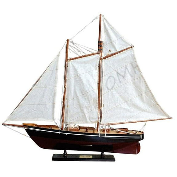 Old Modern Handicrafts Y140 America Painted Sailboat Schooner Yacht Model - Medium