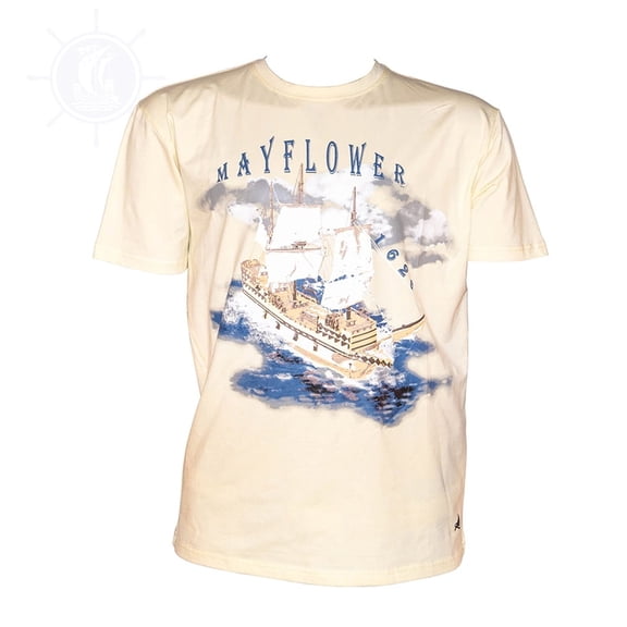 Old Modern Handicrafts FA004 25 x 0.25 x 30.5 in. Men Mayflower Graphic T-Shirt by Alison Nautical