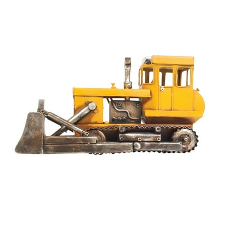 Old Modern Handicrafts Metal Handmade Tin Bulldozer