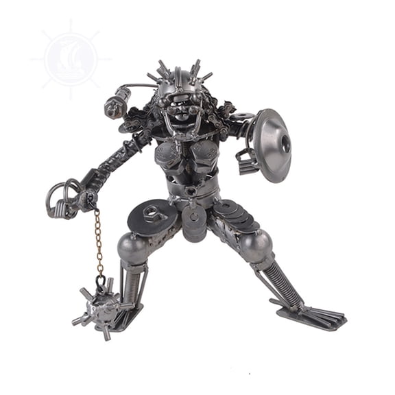 Old Modern Handicrafts Metal Predator with Chain Flail & Shield