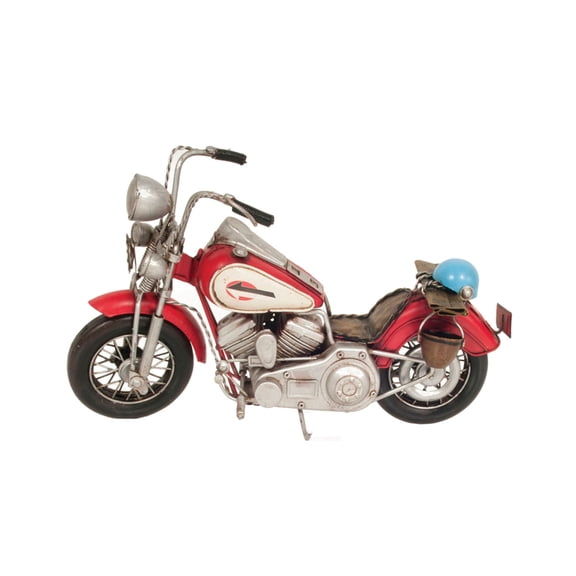 Old Modern Handicrafts Red Harley-Davidson Motorcycle Metal Handmade
