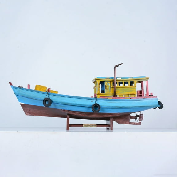 Old Modern Handicrafts South Vietnam Fishing Boat - Refugee Boat - Tau Vuot Bien