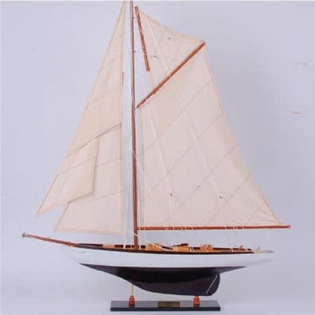 Old Modern Handicrafts Y089 Tuiga Painted Sailboat Schooner Yacht Model - Extra Large