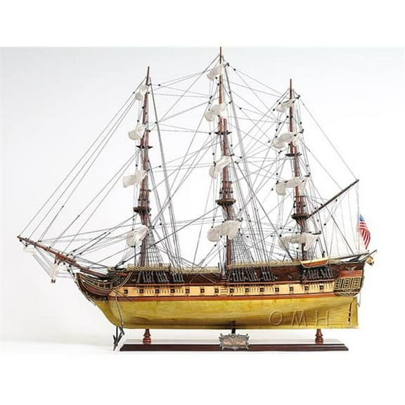 Old Modern Handicrafts T139 USS Constitution Brass Bottom Admiral Line Ship Model