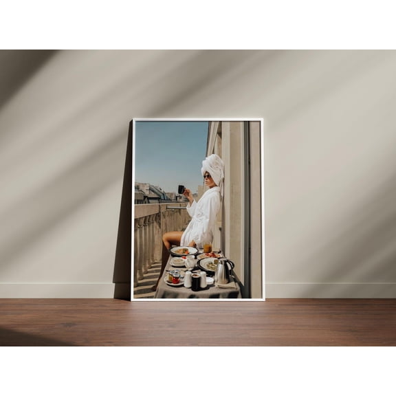 Old Money Aesthetic Poster, Luxury Life Poster, Trendy Wall Art, Fashion Poster, Luxury Life Poster, Old Money Poster, Chic Breakfast Poster, F335, Unframed Canvas Size 24x36