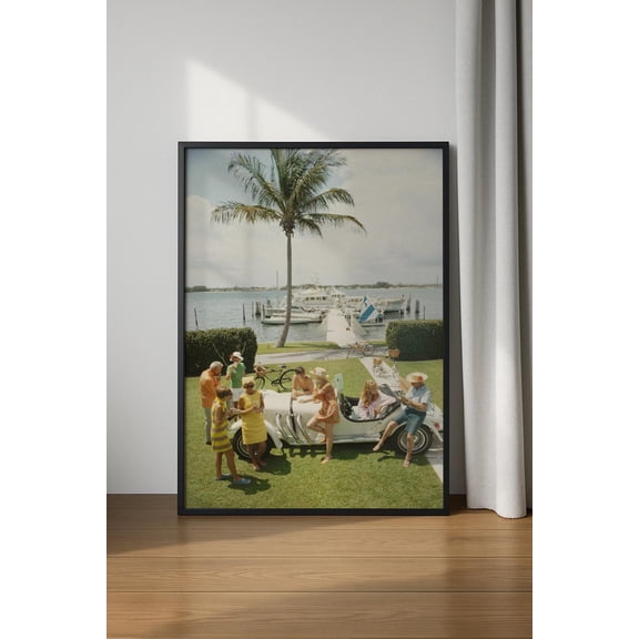 Old Money Poster, Retro Yacht Party Poster, Old Money Aesthetic Poster, Trendy Wall Art, 1960S Summer Lifestyle, Vintage Fashion Poster, Unframed Canvas Size 24x36