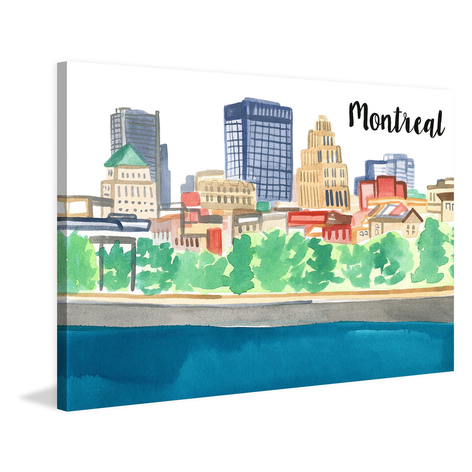 "Old Montreal" by Molly Rosner Painting Print on Wrapped Canvas