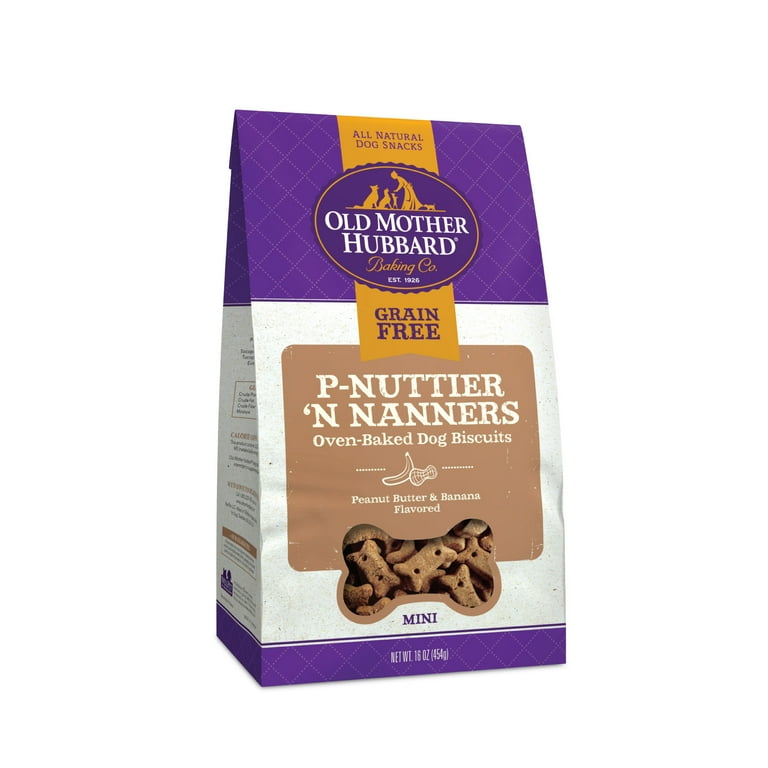 Old Mother Hubbard by Wellness Classic P-Nuttier Natural Large Oven-Baked Biscuits Dog Treats