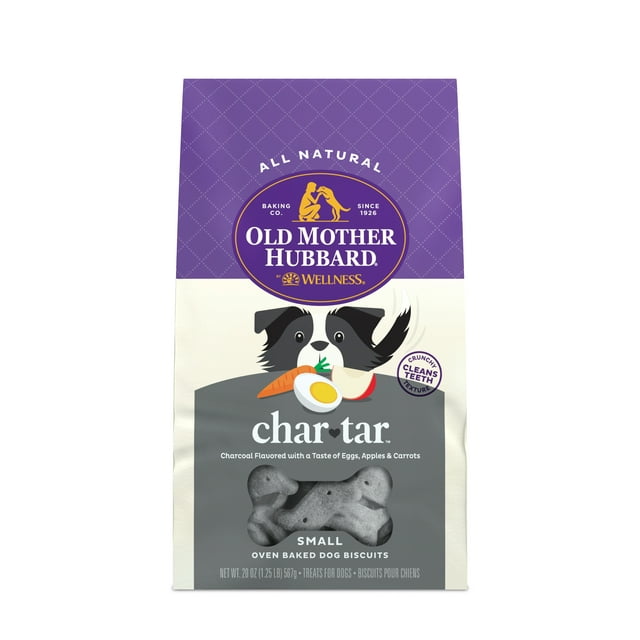 Old Mother Hubbard by Wellness Classic Char Tar Natural Mini Biscuits Dog Treats, 20 oz bag