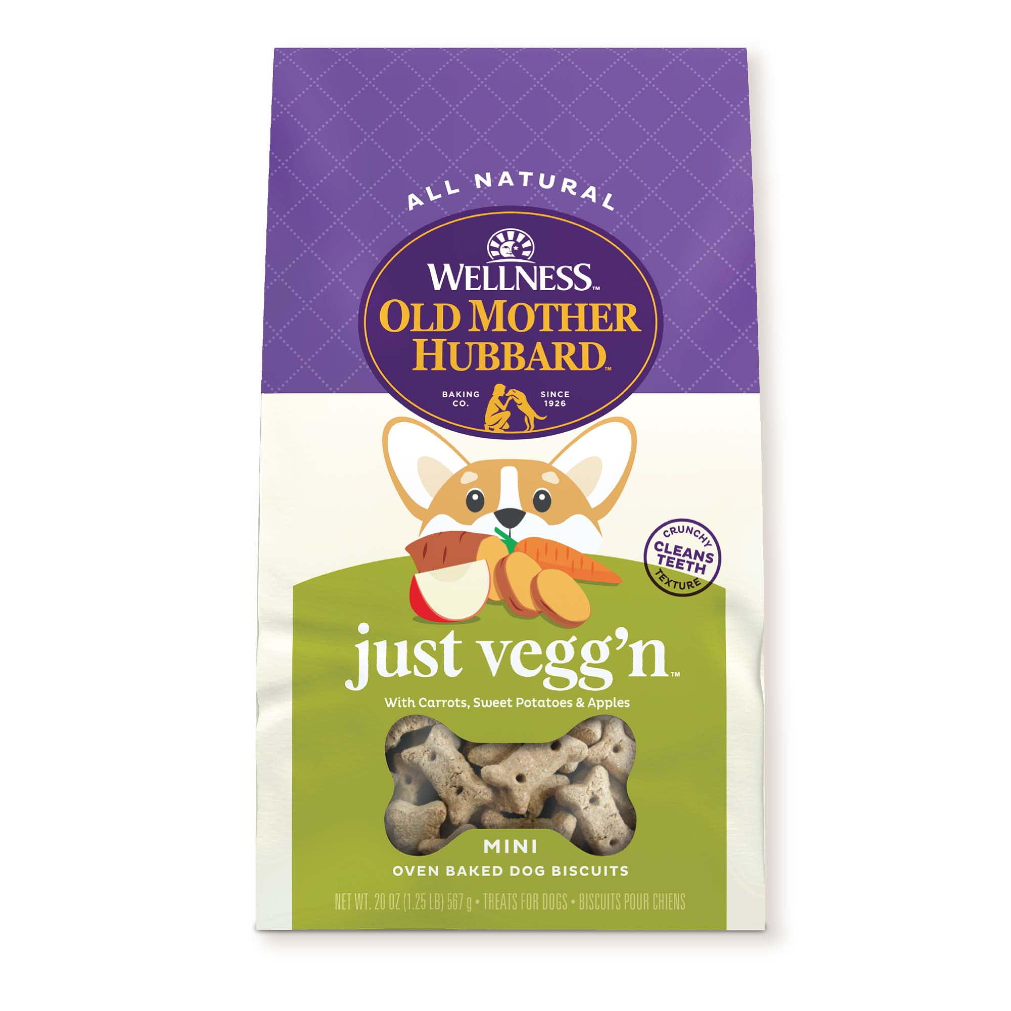 Old Mother Hubbard by Wellness Classic Just Vegg'N Natural Mini Oven-Baked Biscuits Dog Treats, 20-oz bag Old Mother Hubbard by Wellness Classic Just Vegg'N Natural Mini Oven-Baked Biscuits Dog Treats, 20-oz bag