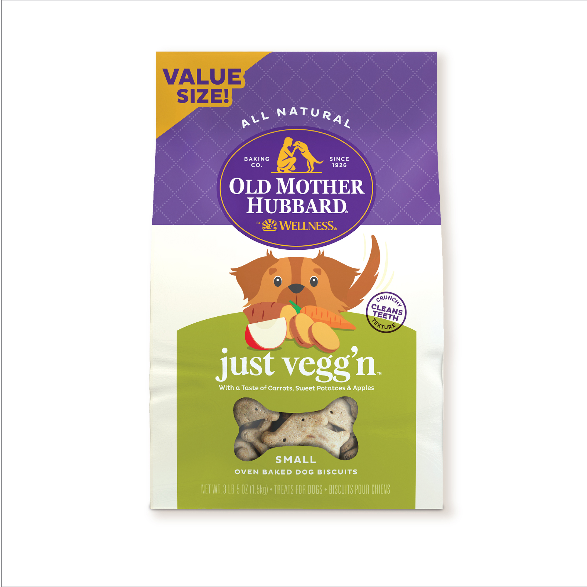 Old Mother Hubbard by Wellness Classic Just Vegg'N Natural Small Biscuits Dog Treats, 3.3 lb bag - image 1 of 11