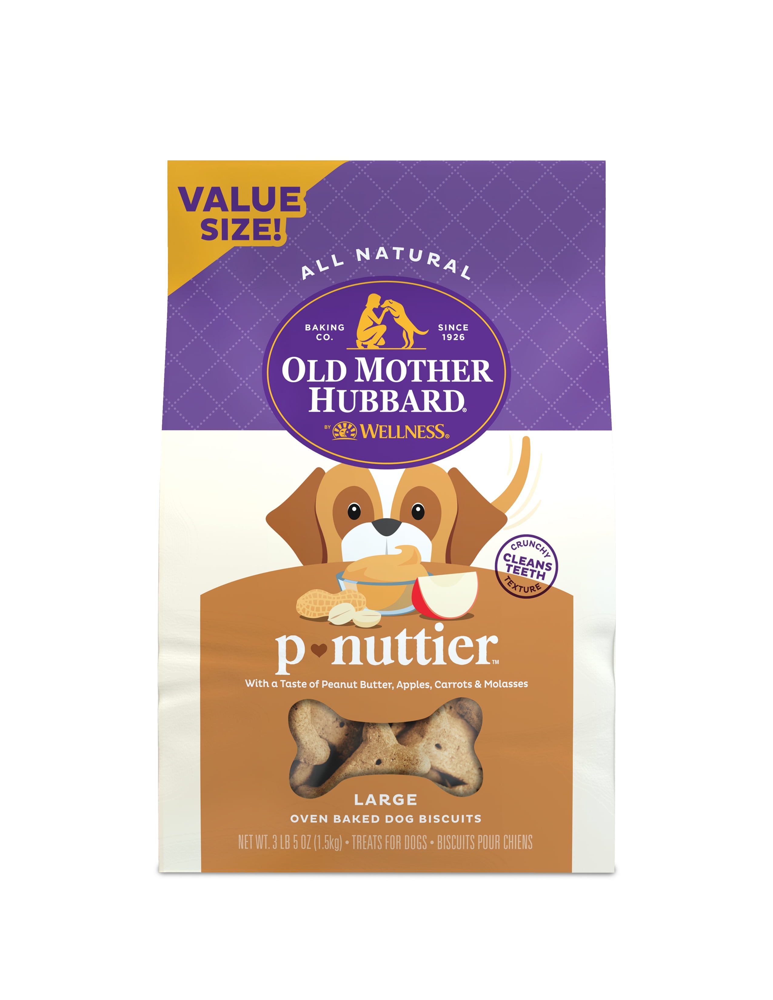 Old Mother Hubbard by Wellness Classic P-Nuttier Natural Large Oven-Baked Biscuits Dog Treats Old Mother Hubbard by Wellness Classic P-Nuttier Natural Large Oven-Baked Biscuits Dog Treats