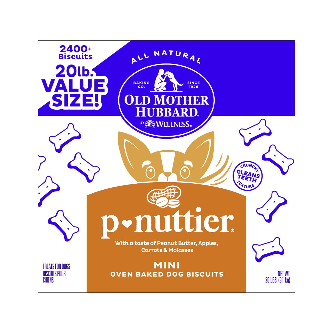 Old Mother Hubbard Classic P Nuttier Dog Biscuits Mini 20 lb
