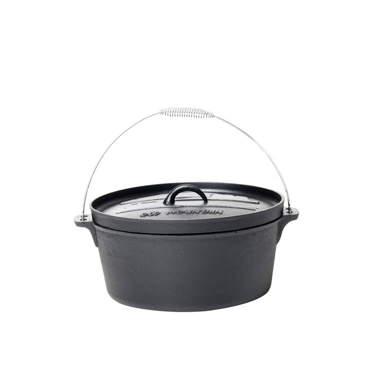 Old Mountain 10177 Pre Seasoned 8-Quart Dutch Oven with Flanged