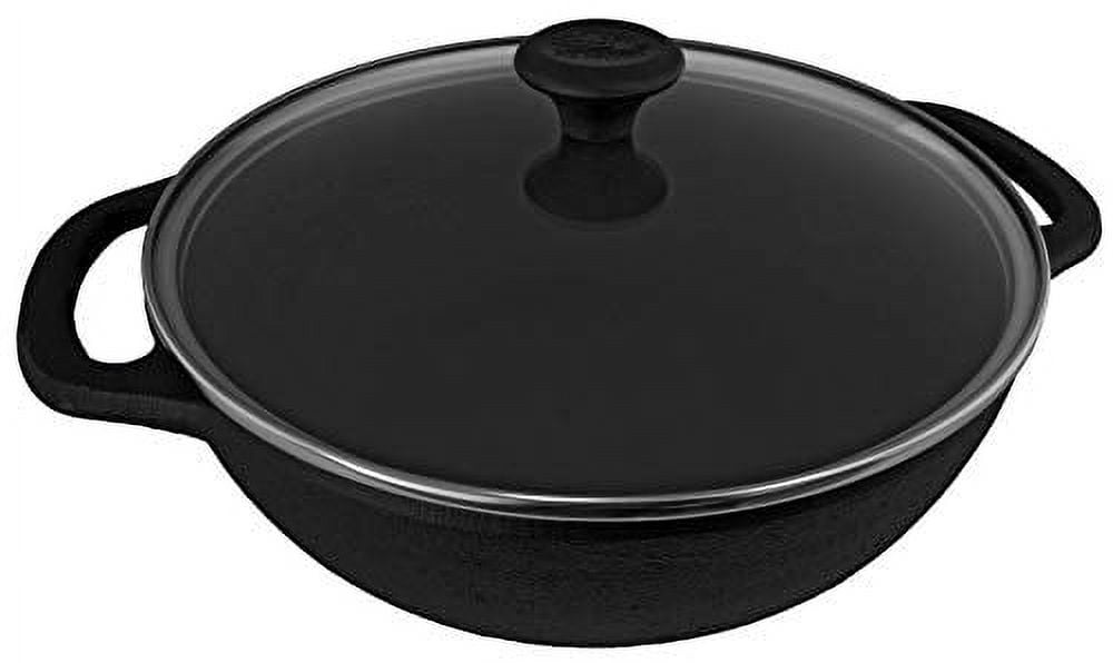 Old Mountain Braiser with Glass Lid, Black ( 10216)