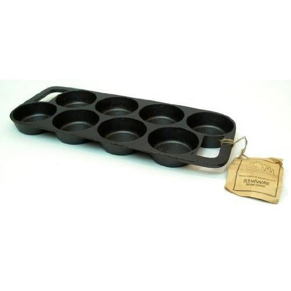 Biscuit Pan - Pre-Seasoned Cast Iron Skillet for Baking Biscuits, Muff –