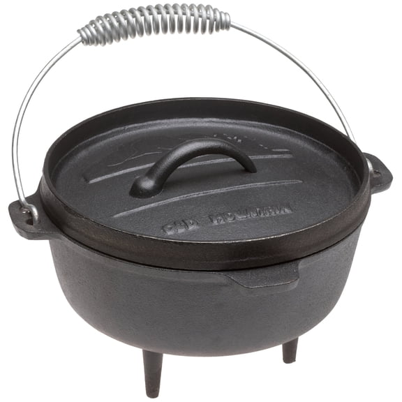 Old Mountain Camp Oven with Flanged Lid, 2 Quarts, Black