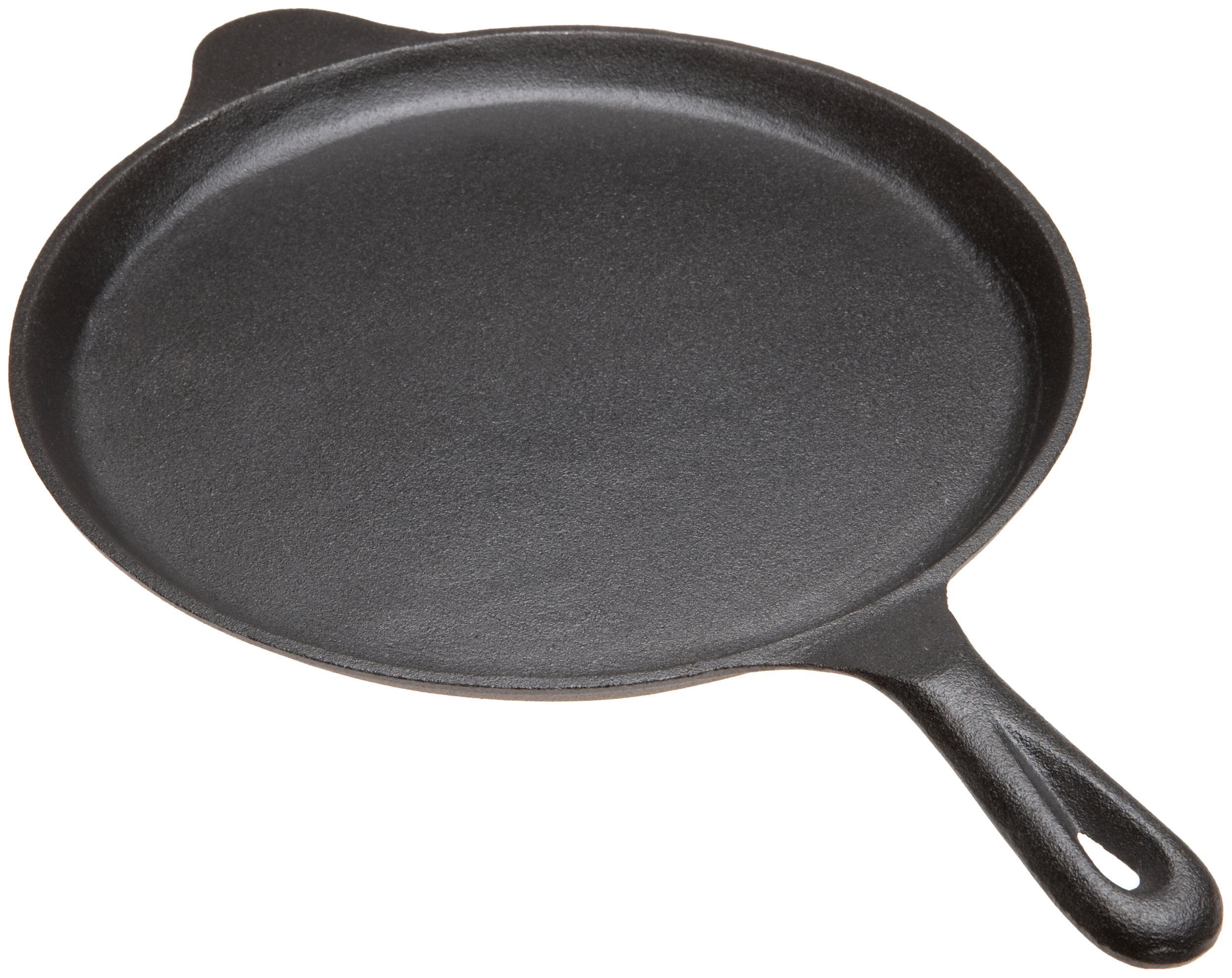 Old Mountain Pre Seasoned Round Griddle with Assist Handle, 10 1/2 Inch, Black