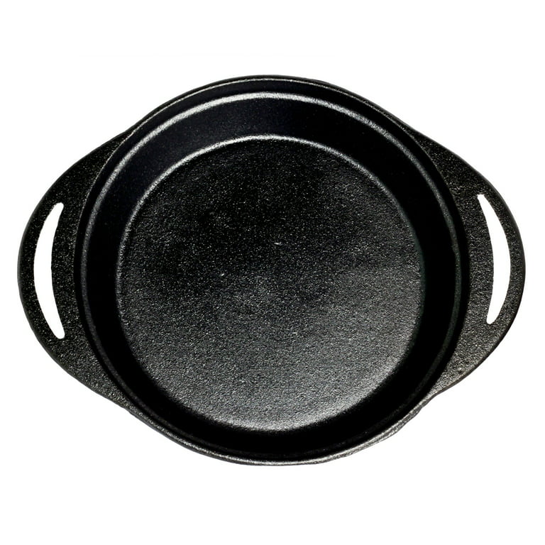 Lodge Cast Iron Pie Pan with Silicone Handles, 9.5, Black