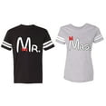 thumbnail image 1 of Old Mr Mrs Matching Couple Cotton Jerseys (Men Black / Women Heather) (Men XXXL / Women XXL), 1 of 3
