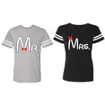 thumbnail image 1 of Old Mr Mrs Matching Couple Cotton Jerseys (Men Heather / Women Black) (Men M / Women XXL), 1 of 3