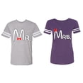 thumbnail image 1 of Old Mr Mrs Matching Couple Cotton Jerseys (Men Heather / Women Purple) (Men XXL / Women L), 1 of 3