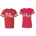 thumbnail image 1 of Old Mr Mrs Matching Couple Cotton Jerseys (Men Red / Women Red) (Men XL / Women XL), 1 of 3