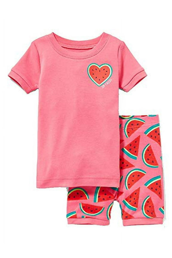Toddler Girl's 'So Fresh' Watermelon Cotton Pajama Shorts Set, Size 3T