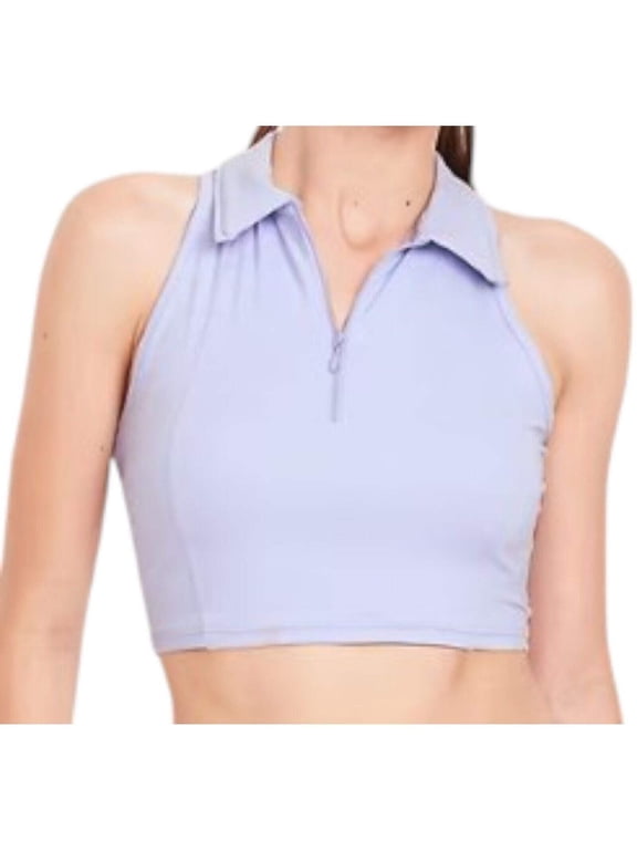 Old Navy Women's Powersoft Crop Polo Tank Top Collar Sleeveless GOLF PICKLEBALL!