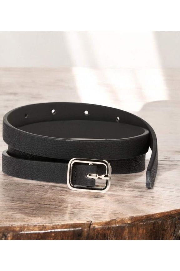 Old Navy Women's Slim Faux Textured-Leather Belt (0.75-inch)